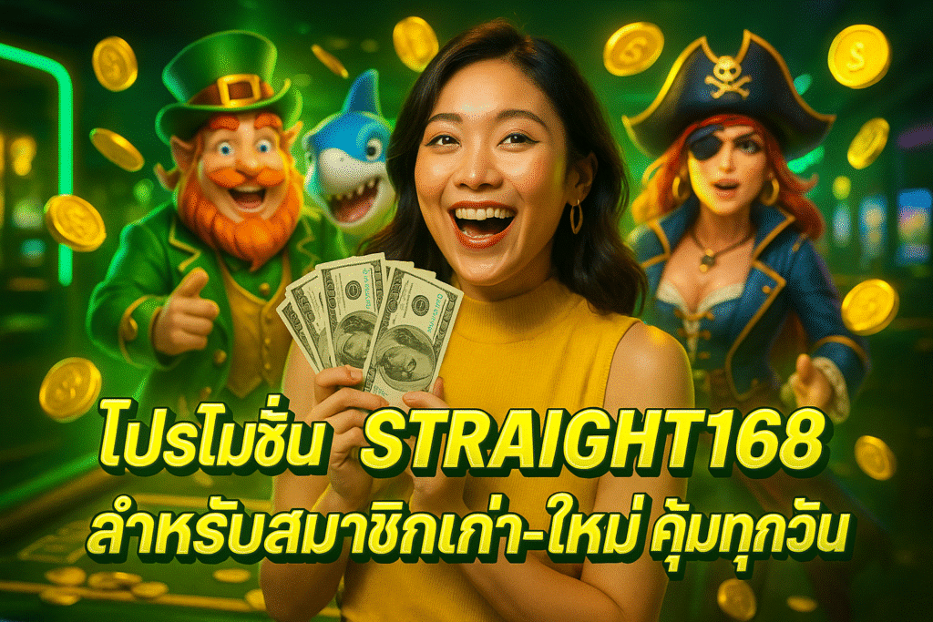 โปรโมชั่น STRAIGHT168 สำหรับสมาชิกเก่า-ใหม่ คุ้มทุกวัน